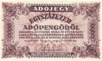 1946. 100000AP fehér papír, vízjel nélkül (4x) T:I