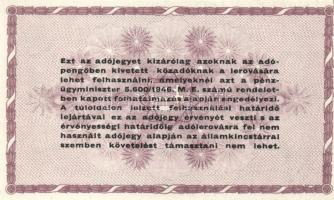 1946. 100000AP fehér papír, vízjel nélkül (4x) T:I