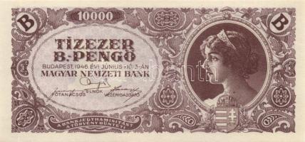 1946. 10000BP(7x) többféle színváltozat (köztük egy vágáshibás, másik eltolódott nyomatú) T:I,I-