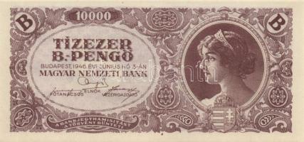 1946. 10000BP(7x) többféle színváltozat (köztük egy vágáshibás, másik eltolódott nyomatú) T:I,I-