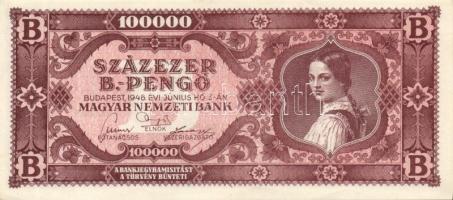 1946. 100000BP(10x) benne színvariánsok T:I-,II+