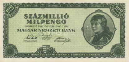 1946. 100.000.000MP (10x) többféle színvariáns közte T:I,I-