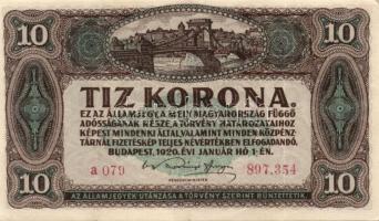 1920. 2K (4x) "2aa" és "2ab csillaggal" + 10K + 20K sorszámok közt pont, 4mmm so...