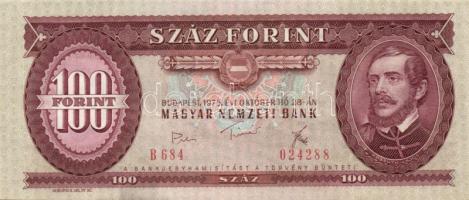 1975. 100Ft (8x) egymásutáni sorszámmal! T:I,I-