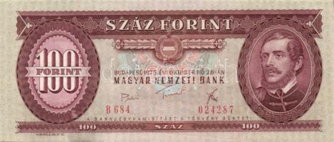 1975. 100Ft (8x) egymásutáni sorszámmal! T:I,I-