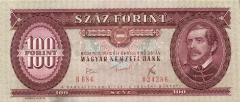 1975. 100Ft (8x) egymásutáni sorszámmal! T:I,I-