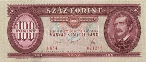 1975. 100Ft (8x) egymásutáni sorszámmal! T:I,I-