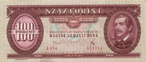 1975. 100Ft (8x) egymásutáni sorszámmal! T:I,I-