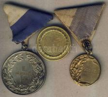 1935. Lövész díjérem szalaggal + emlékérem + 1938. vadászati díjérem szalaggal T:3