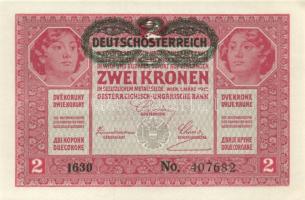 1917. 2K (5x) vízszintes "Deutschösterreich" fny.-sal, egymásutáni sorszámokkal T:I-