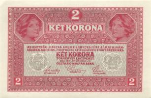 1917. 2K (6x) vízszintes "Deutschösterreich" fny.-sal, egymásutáni sorszámokkal T:I-