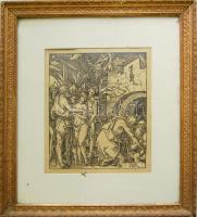 cca 1900 Albrecht Dürer: fametszet-papír, keretben 38x48 cm