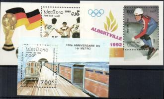 1991-1993 Football, Olympics, transport (subway) 3 blocks, 1991-1993 Labdarúgás, olimpia, közlekedés (metró) 3 db blokk