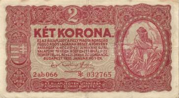 1920. 1K + 2K "2ab csillag" 6 sorszám + 10K (2x) T:III,III-