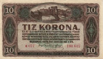 1920. 1K + 2K "2ab csillag" 6 sorszám + 10K (2x) T:III,III-