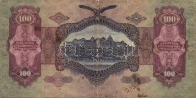 1945. 100P (2x) III,III- + 500P (3x) egyik hátoldalán orosz "P" betű helyett magyar "...