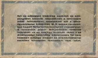 1946. 10.000AP + 50.000AP (2x) főtípus és fehér papíros papírránccal + 100.000AP eltolódott elő- és ...