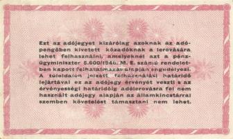 1946. 10.000AP + 50.000AP (2x) főtípus és fehér papíros papírránccal + 100.000AP eltolódott elő- és ...
