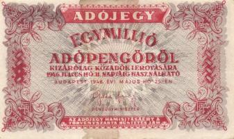 1946. 10.000AP + 50.000AP (2x) főtípus és fehér papíros papírránccal + 100.000AP eltolódott elő- és ...
