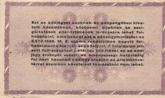 1946. 10.000AP + 50.000AP (2x) főtípus és fehér papíros papírránccal + 100.000AP eltolódott elő- és ...