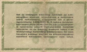 1946. 10.000AP + 50.000AP (2x) főtípus és fehér papíros papírránccal + 100.000AP eltolódott elő- és ...