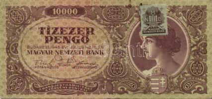 1945. 1000P (2x) bélyeggel és bélyeg nélkül + 100.000P (2x) bélyeggel T:II-,III