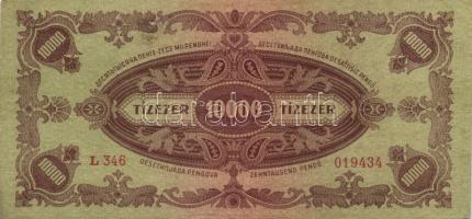1945. 1000P (2x) bélyeggel és bélyeg nélkül + 100.000P (2x) bélyeggel T:II-,III