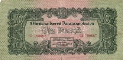 1944. Vörös Hadsereg kiadások, teljes sor! 1P (2x) egyiknél a hátoldali kép kisebb + 2P (2x) + 5P (2...