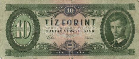 1949. 10Ft T:III restaurált + 1960. 10Ft + 1962. 10Ft (2x) T:III,III-