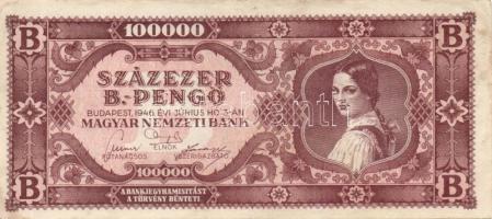 1945. 100.000P + 1946. 100.000.000P (2x) + 1000.000.000P (2x) kétféle színvariáns + 10.000MP (2x) ké...