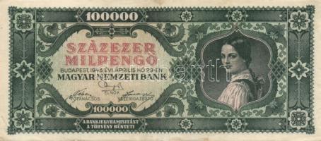 1945. 100.000P + 1946. 100.000.000P (2x) + 1000.000.000P (2x) kétféle színvariáns + 10.000MP (2x) ké...