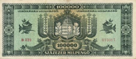 1945. 100.000P + 1946. 100.000.000P (2x) + 1000.000.000P (2x) kétféle színvariáns + 10.000MP (2x) ké...