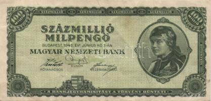 1945. 100.000P + 1946. 100.000.000P (2x) + 1000.000.000P (2x) kétféle színvariáns + 10.000MP (2x) ké...