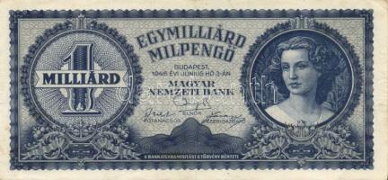 1945. 100.000P + 1946. 100.000.000P (2x) + 1000.000.000P (2x) kétféle színvariáns + 10.000MP (2x) ké...