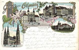 Olomouc with Hotel Lauer litho
