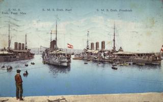 SMS Ferdinand Max, SMS Karl and SMS Friedrich