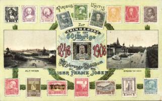 Franz Joseph Vienna, anniversary issue with Austrian stamps