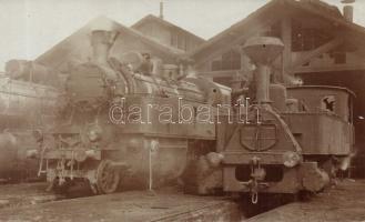 MÁV locomotives at a service station photo