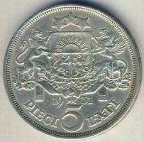 Litvánia 1931. 5L Ag T:2 apró ph