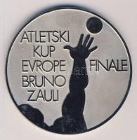 Horvátország / Zágráb 1981. Európai Atlétikai Kupa fém emlékplakett eredeti dísztokban! T:1-