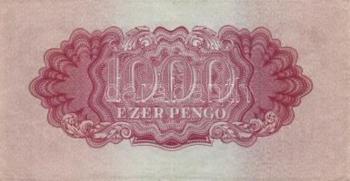 1944. 1000P "V.H." alsó 1000-es számjegyek elcsúszott nyomdahibával T:II