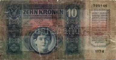 1913-15. 10K (2x) + 20K (3x) + 50K (4x) köztük 7db felülbélyegzett "Deutschösterreich" és ...