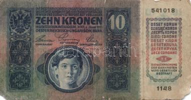 1913-15. 10K (2x) + 20K (3x) + 50K (4x) köztük 7db felülbélyegzett "Deutschösterreich" és ...