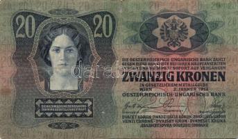 1913-15. 10K (2x) + 20K (3x) + 50K (4x) köztük 7db felülbélyegzett "Deutschösterreich" és ...