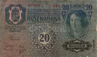 1913-15. 10K (2x) + 20K (3x) + 50K (4x) köztük 7db felülbélyegzett "Deutschösterreich" és ...