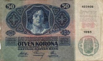 1913-15. 10K (2x) + 20K (3x) + 50K (4x) köztük 7db felülbélyegzett "Deutschösterreich" és ...