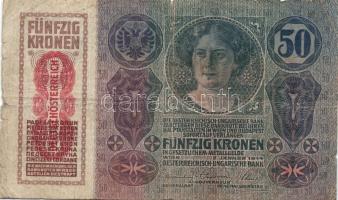 1913-15. 10K (2x) + 20K (3x) + 50K (4x) köztük 7db felülbélyegzett "Deutschösterreich" és ...