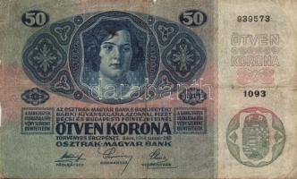 1913-15. 10K (2x) + 20K (3x) + 50K (4x) köztük 7db felülbélyegzett "Deutschösterreich" és ...