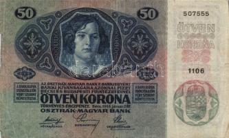 1913-15. 10K (2x) + 20K (3x) + 50K (4x) köztük 7db felülbélyegzett "Deutschösterreich" és ...