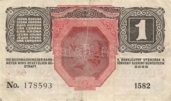 1916-22. 1K (6x) kettő zöld vízszintes "Deutschösterreich" felülnyomással + 2K felülnyomás...